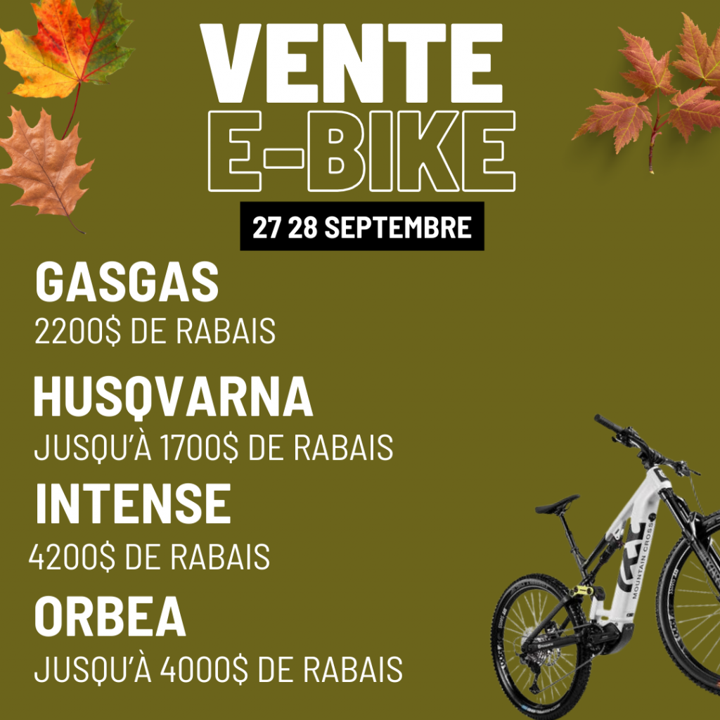 vente automne ebike velo electrique gasgas husqvarna intense orbea intense